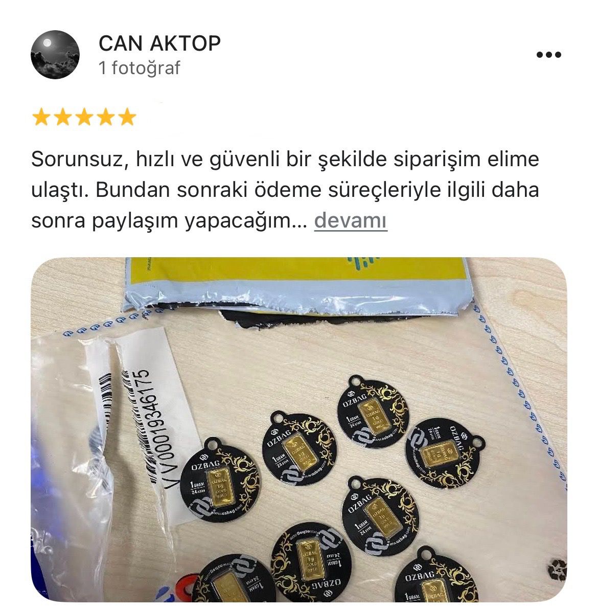 Google yorum görseli - Can Aktop