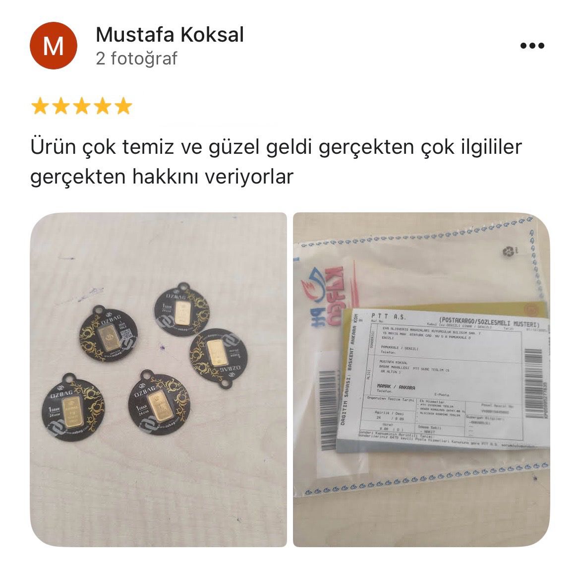 Google yorum görseli - Mustafa Koksal