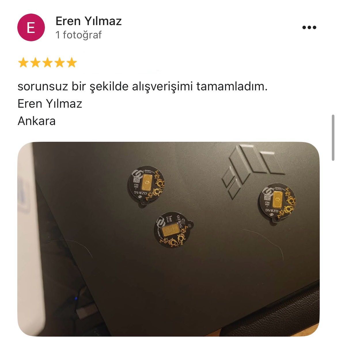 Google yorum görseli - Eren Yılmaz