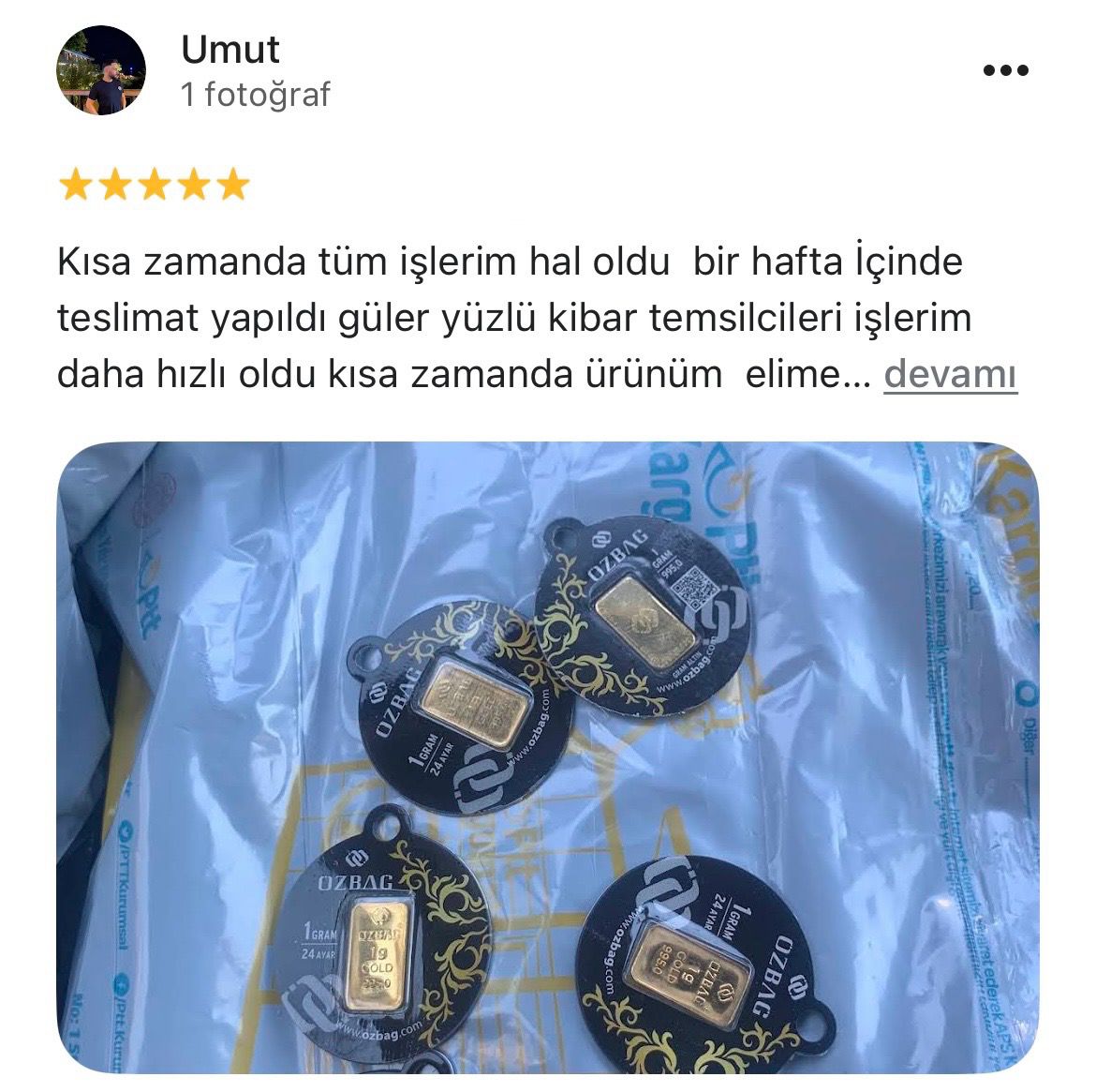 Google yorum görseli - UMUT DELİKTAŞ