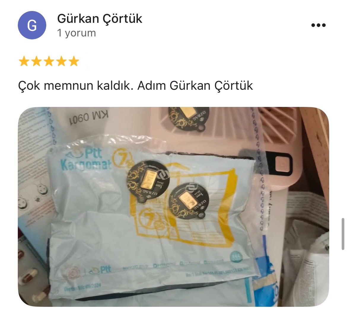 Google yorum görseli -  Gürkan Çörtük