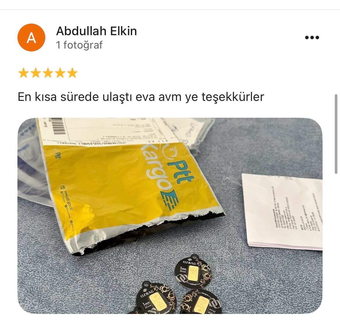 Google yorum görseli - Abdullah Elkin 