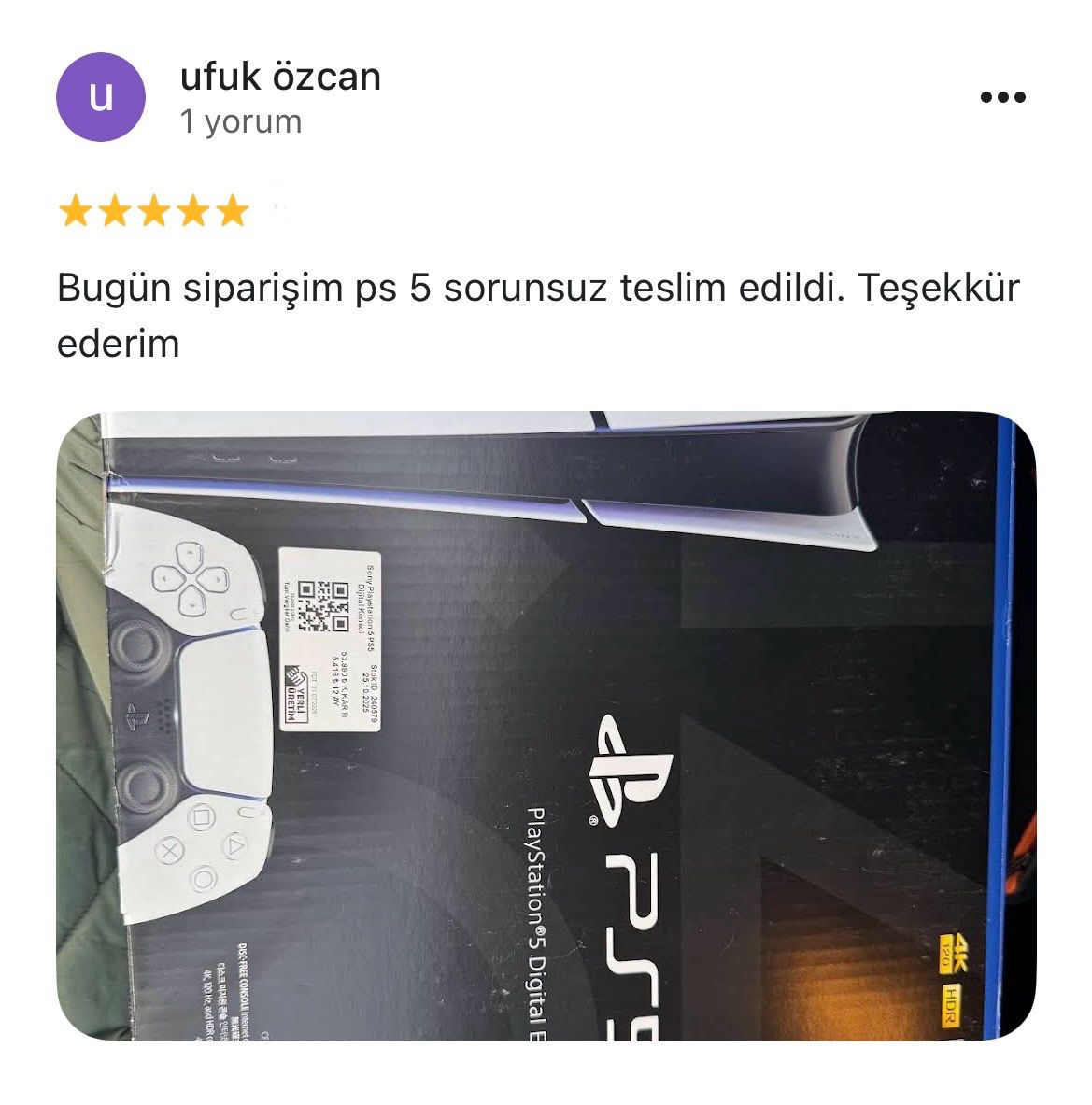 Google yorum görseli - ufuk özcan