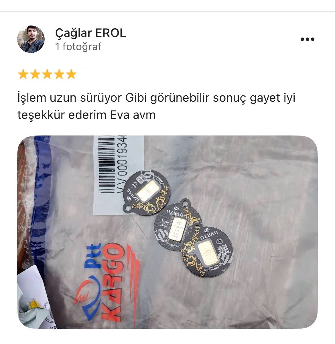 Google yorum görseli - Çağlar EROL
