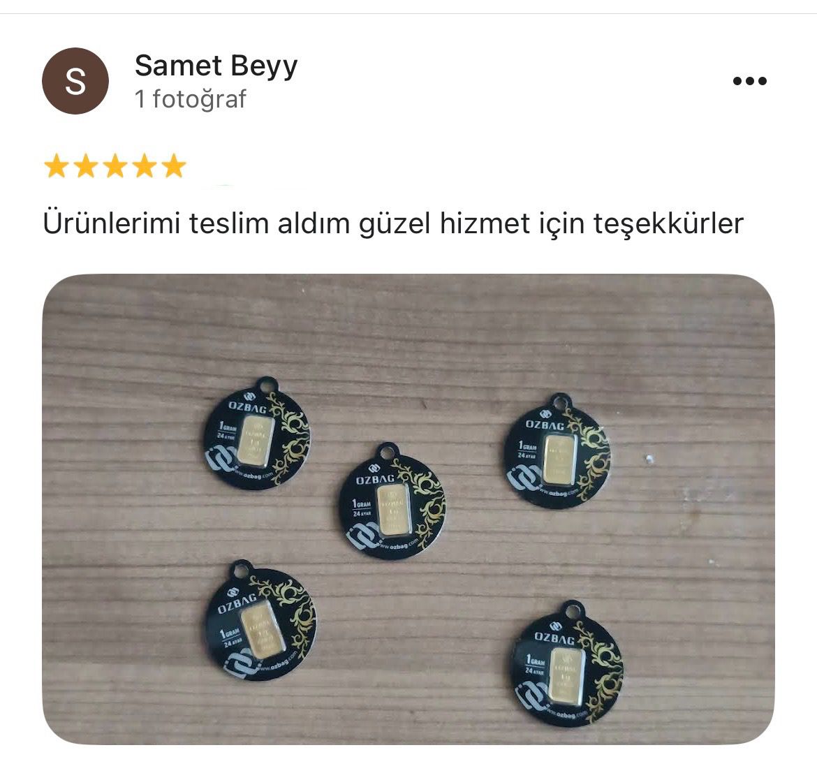 Google yorum görseli - Samet Bey
