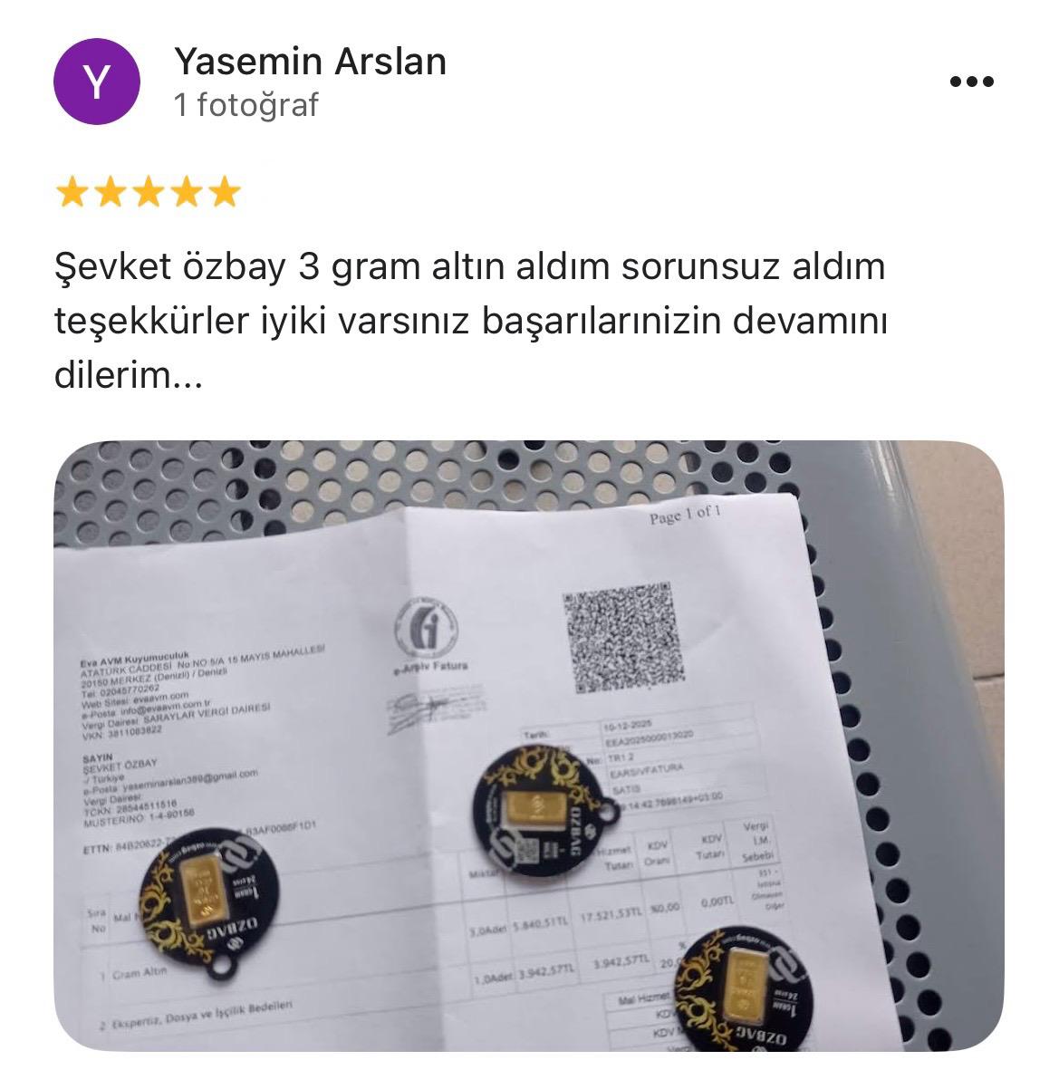 Google yorum görseli - Şevket özbay 