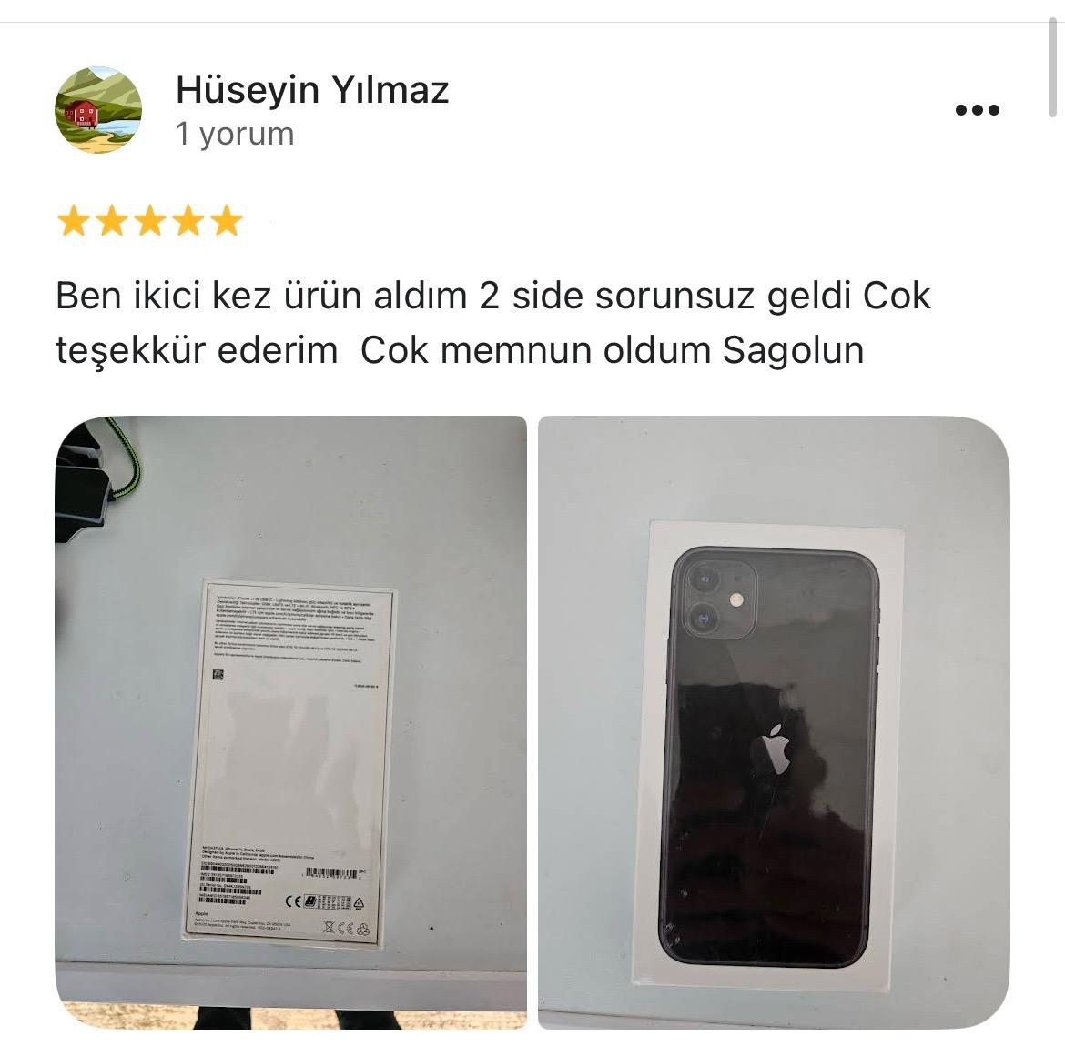 Google yorum görseli - Hüseyin Yılmaz