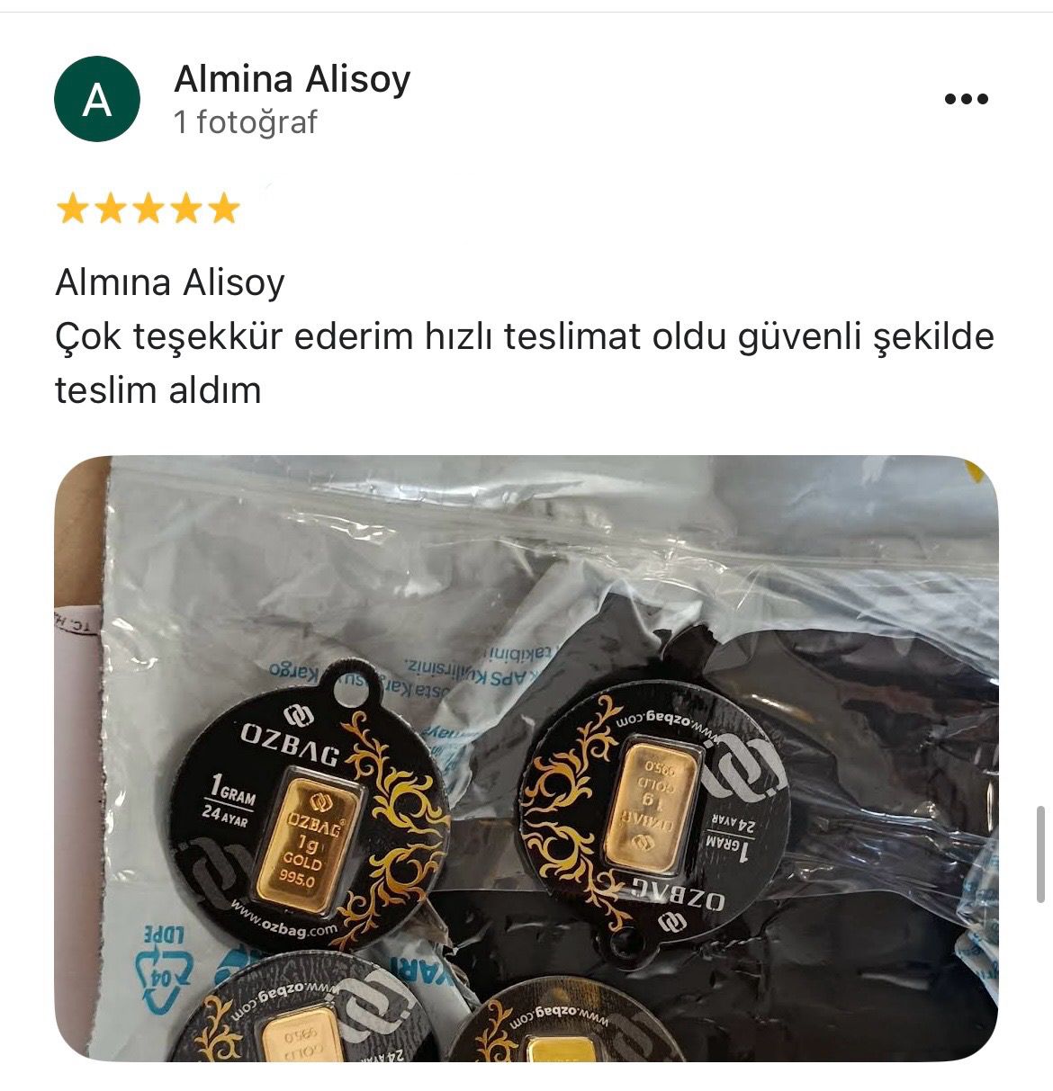 Google yorum görseli - Almına Alisoy