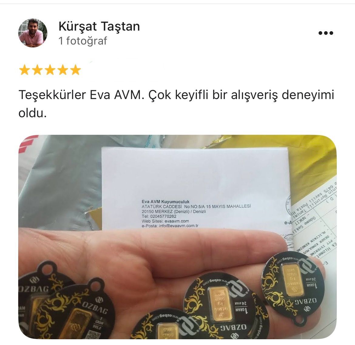 Google yorum görseli - Kürşat Taştan