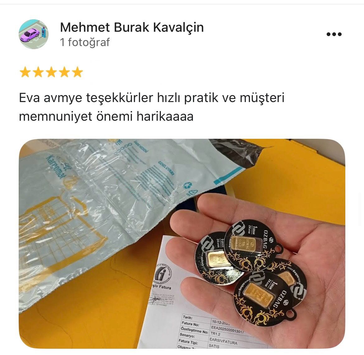 Google yorum görseli - Mehmet Vural Kavalçin