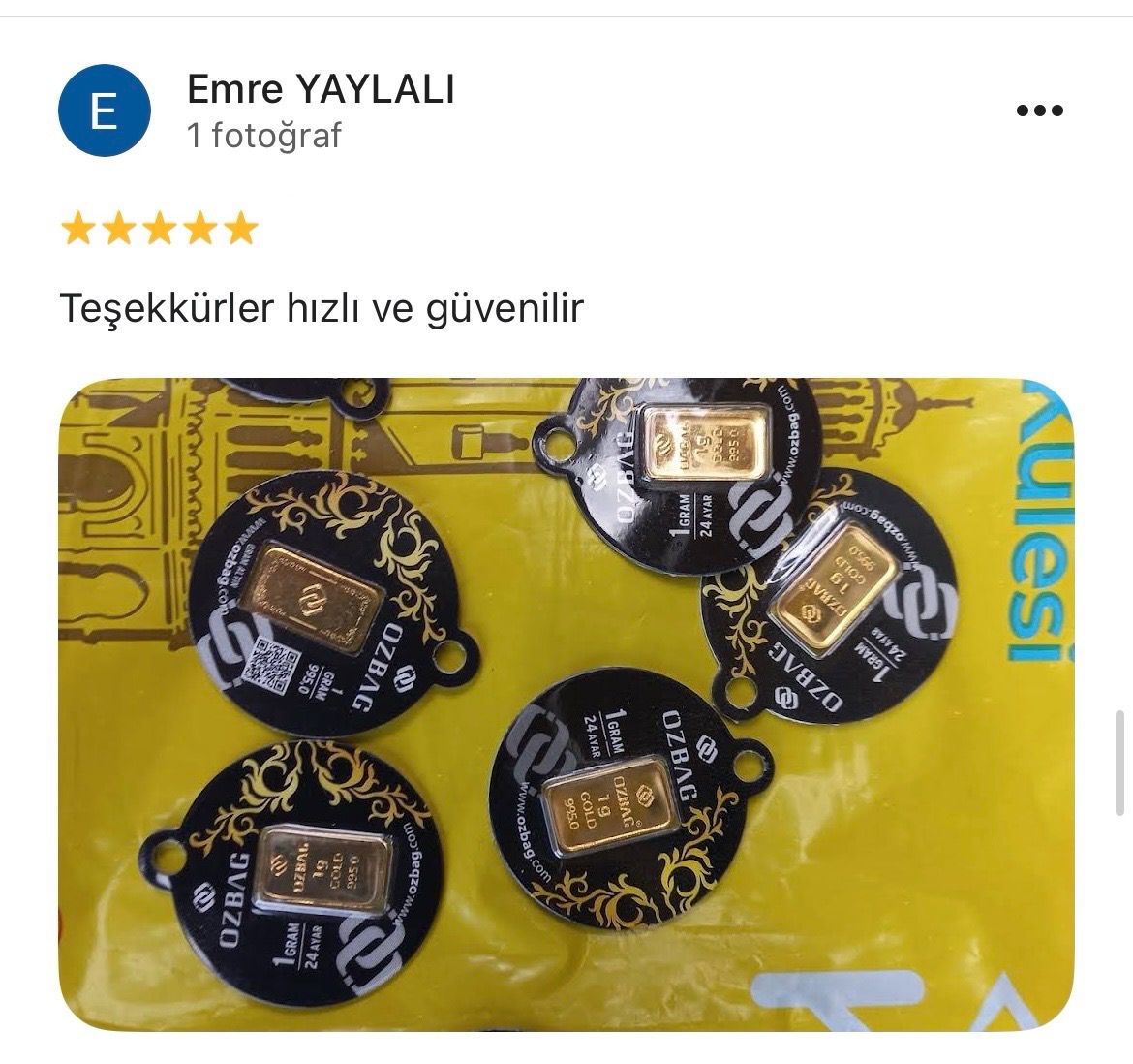 Google yorum görseli - Emre YAYLALI
