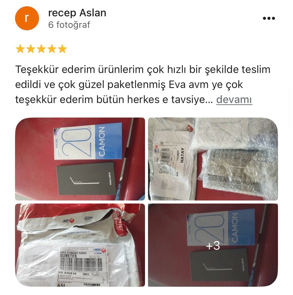 Google yorum görseli - Recep arslan