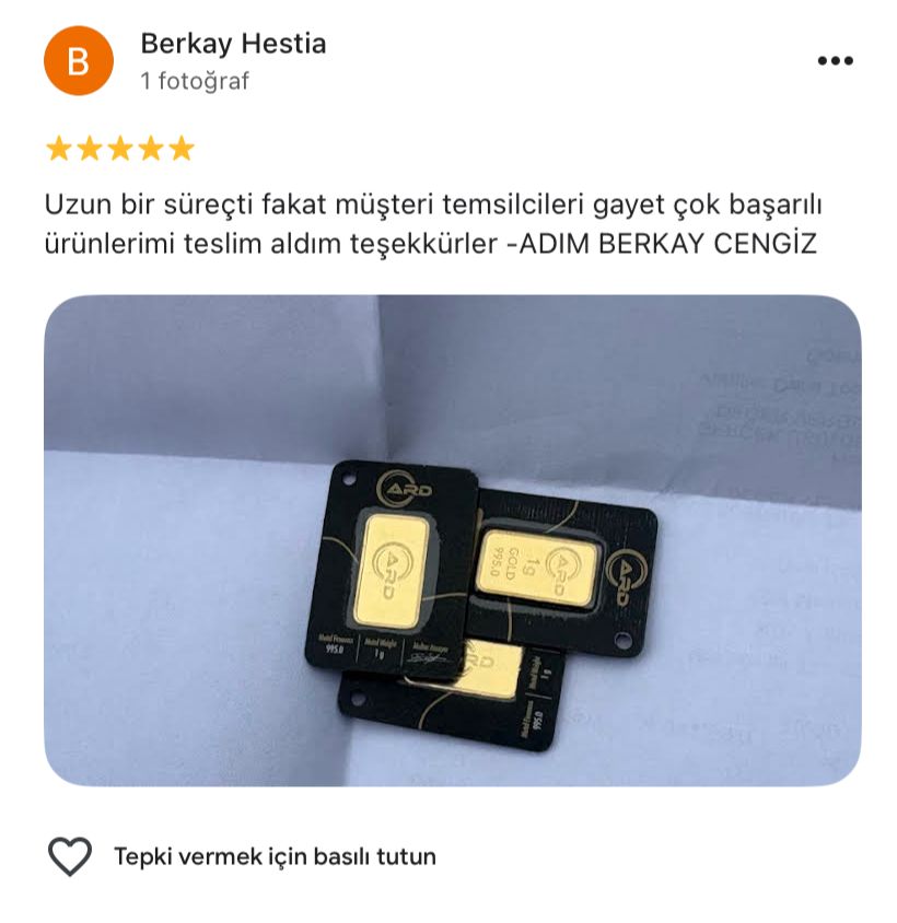 Google yorum görseli - Berkay Hestia