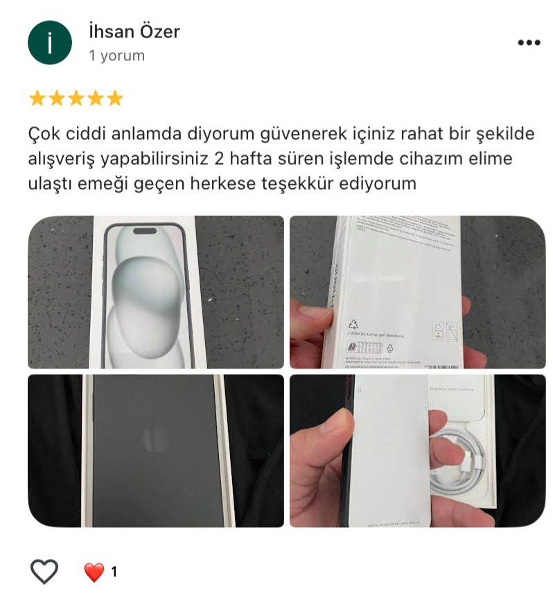 Google yorum görseli - İhsan Özer