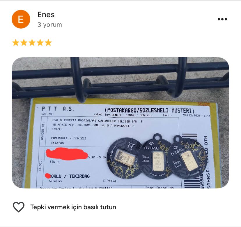 Google yorum görseli - Enes