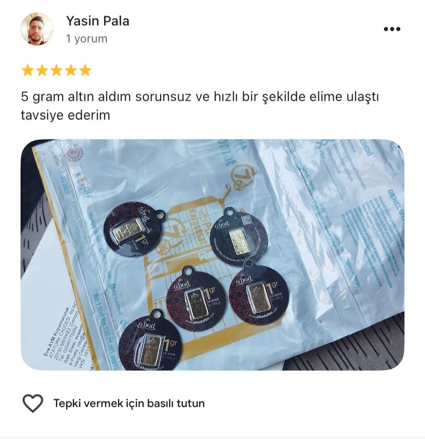 Google yorum görseli - Yasin Pala