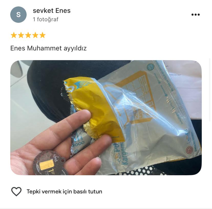 Google yorum görseli - sevket Enes