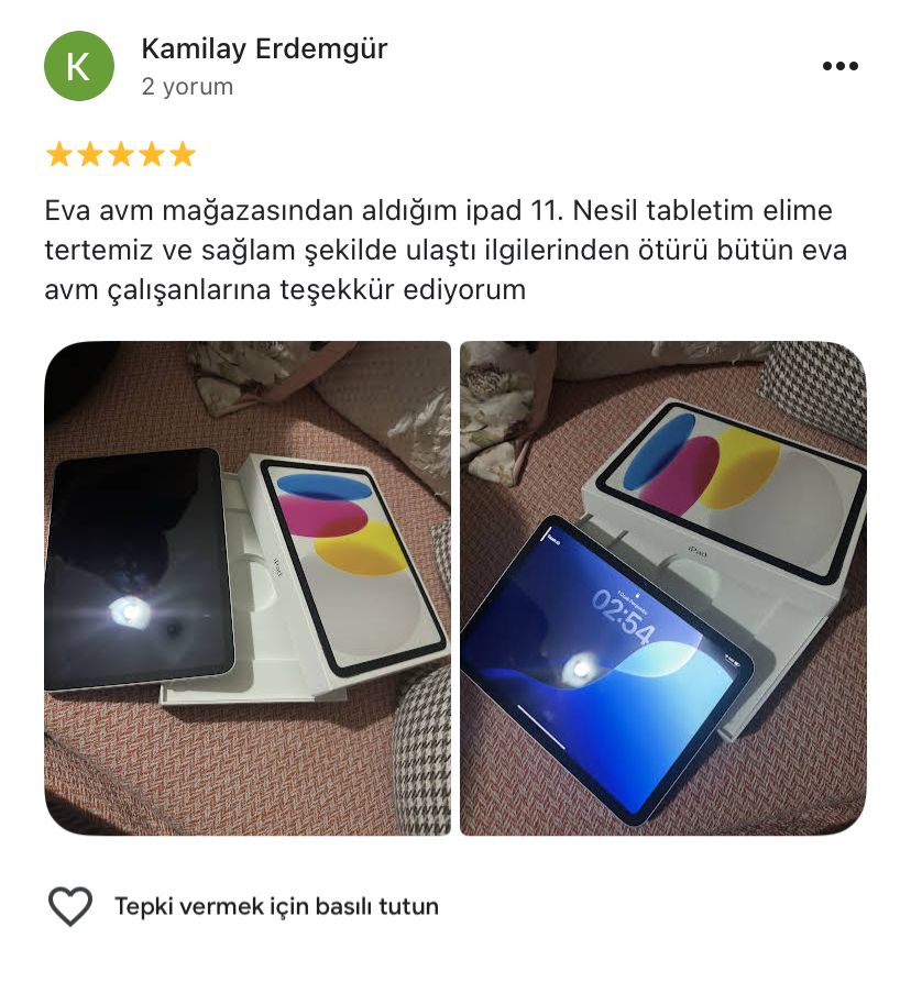 Google yorum görseli - Kamilay Erdemgür