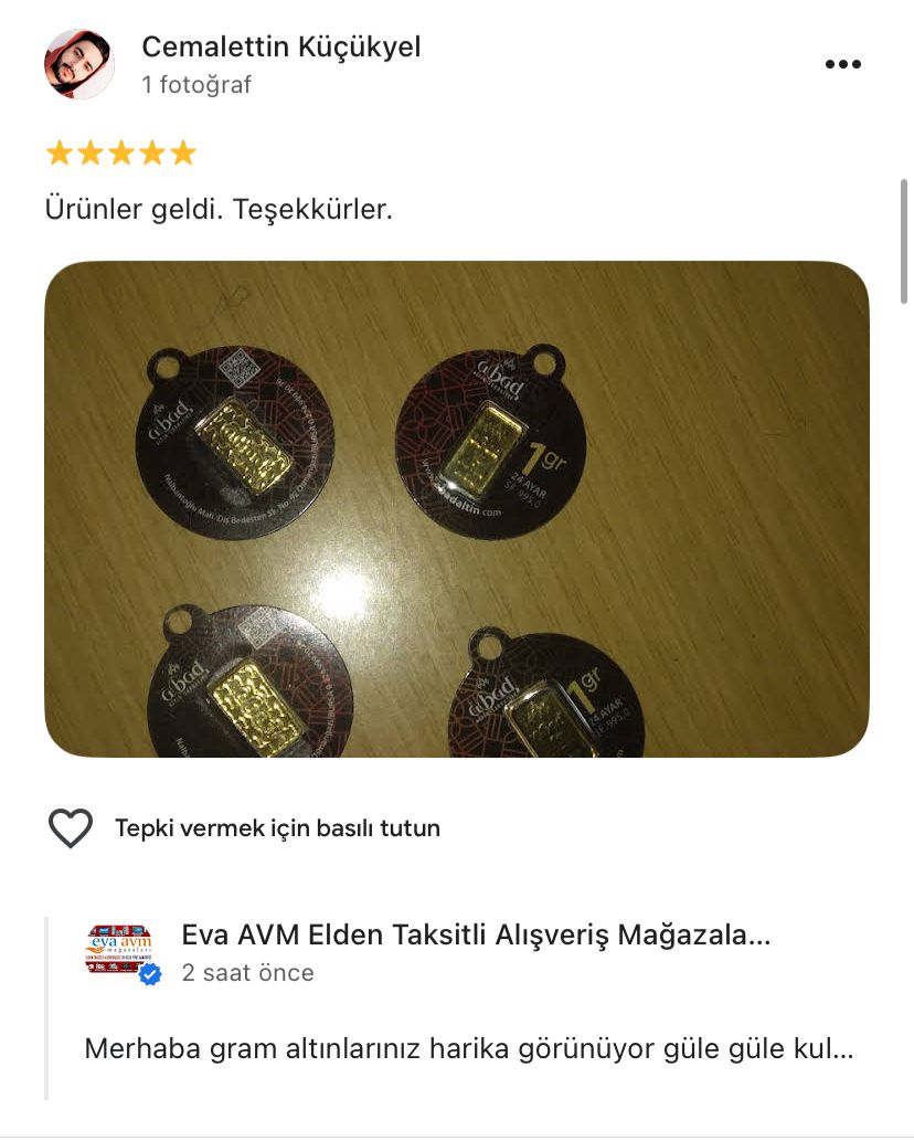 Google yorum görseli - Cemalettin Küçükyel