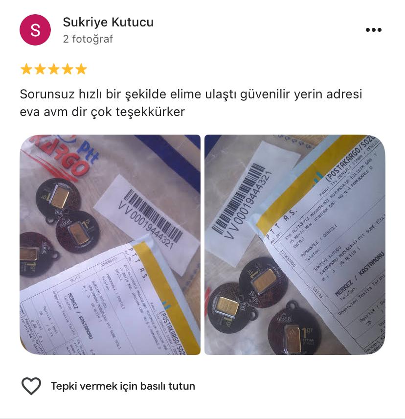 Google yorum görseli - Sukriye Kutucu