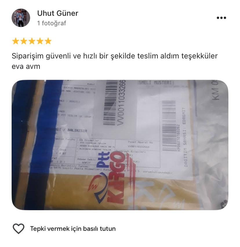 Google yorum görseli - Uhut Güner