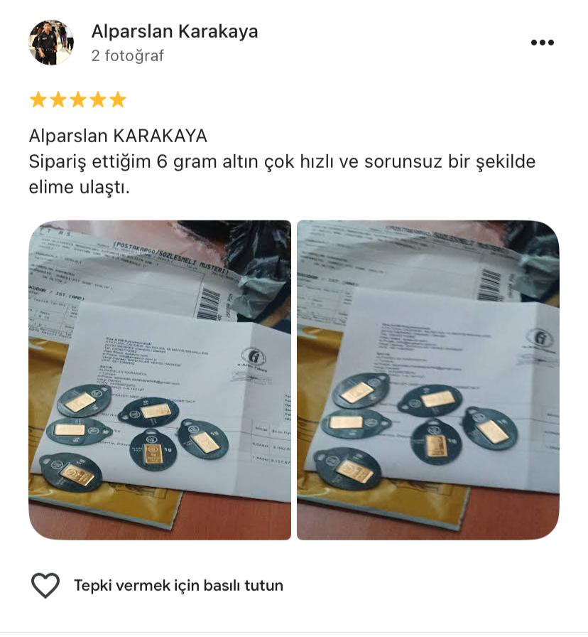 Google yorum görseli - Alparslan Karakaya