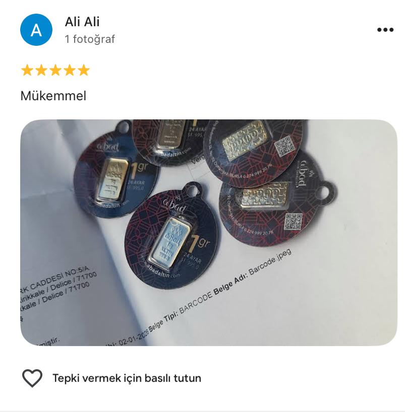 Google yorum görseli - Ali Ali