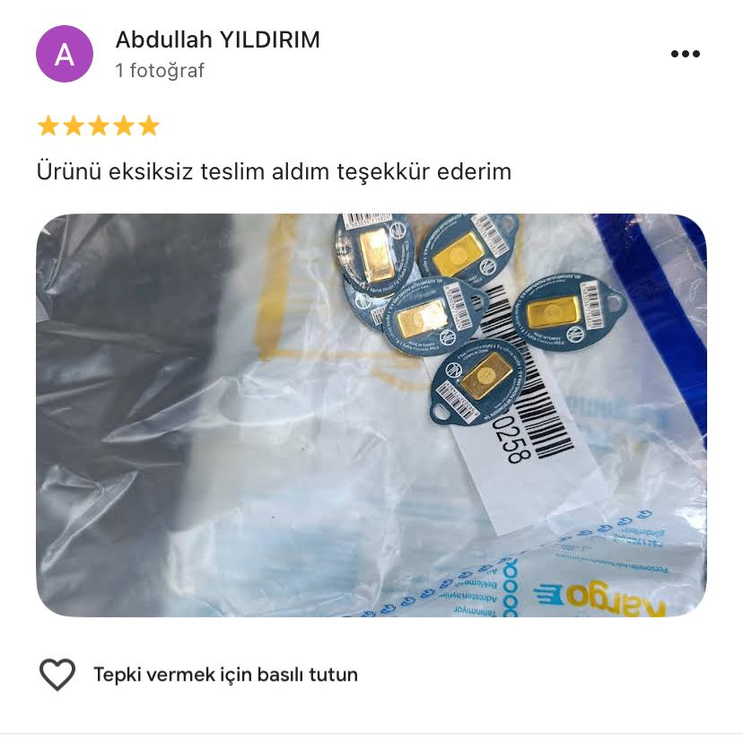Google yorum görseli - Abdullah YILDIRIM