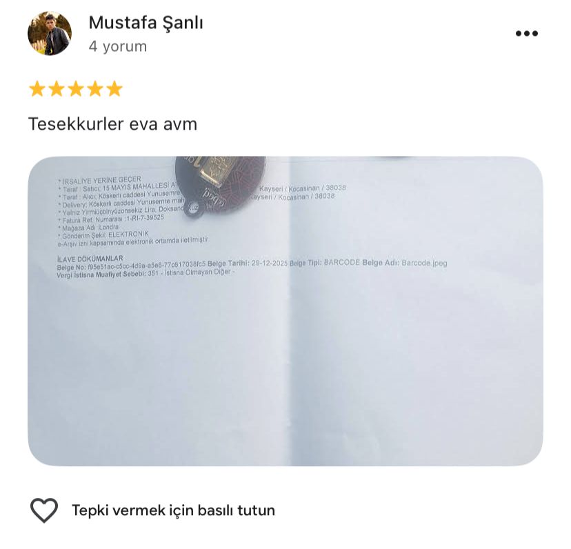 Google yorum görseli - Mustafa Şanlı