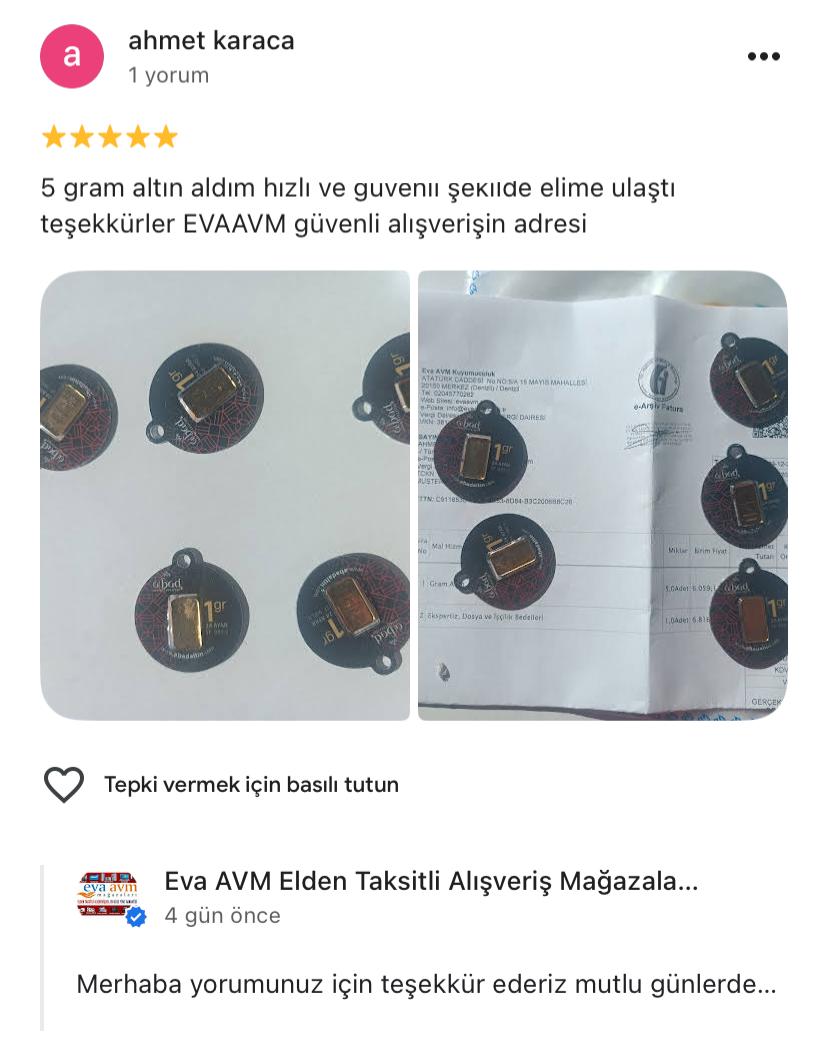 Google yorum görseli - ahmet karaca