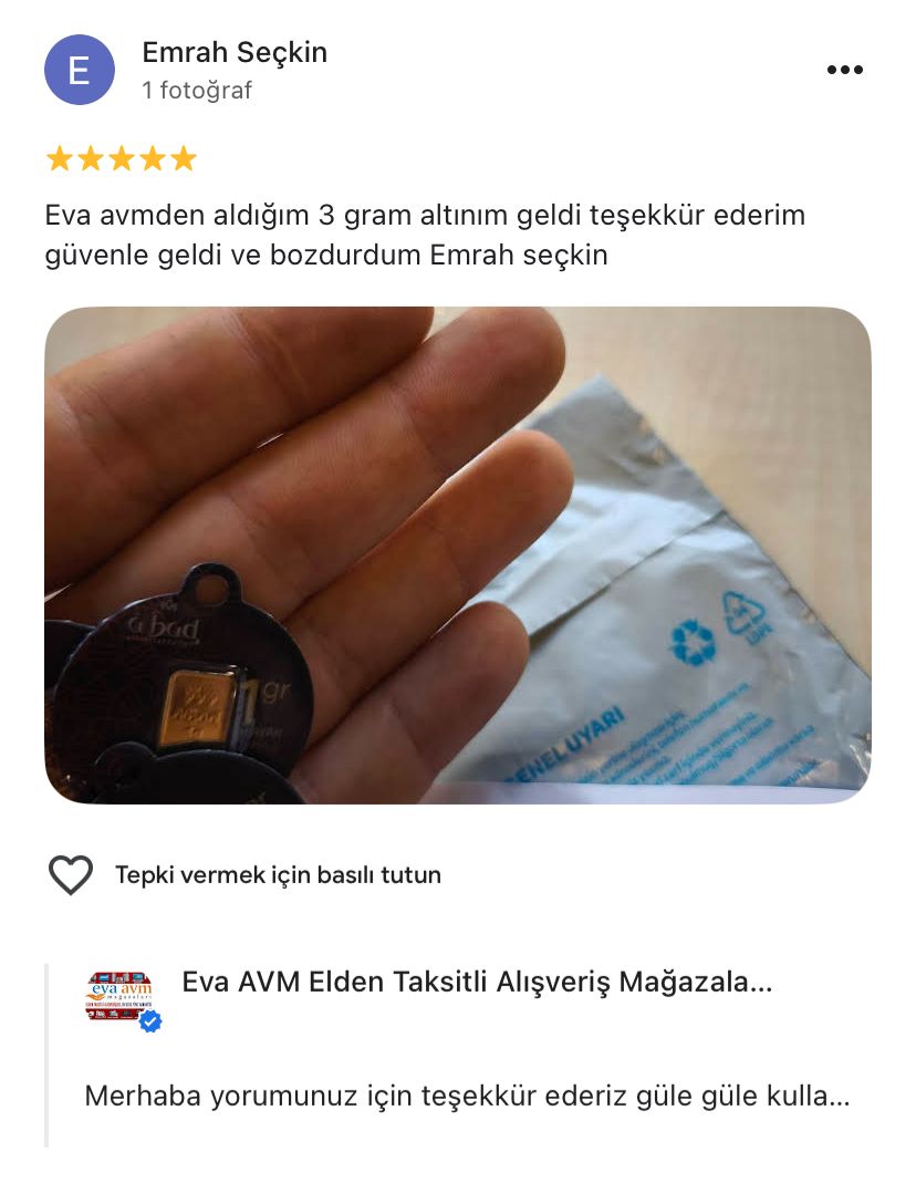 Google yorum görseli - Emrah Seçkin