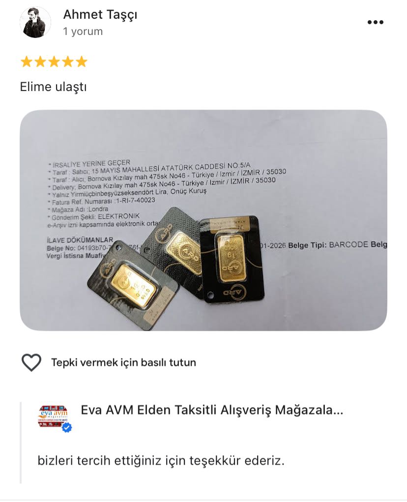 Google yorum görseli -  Ahmet Taşçı