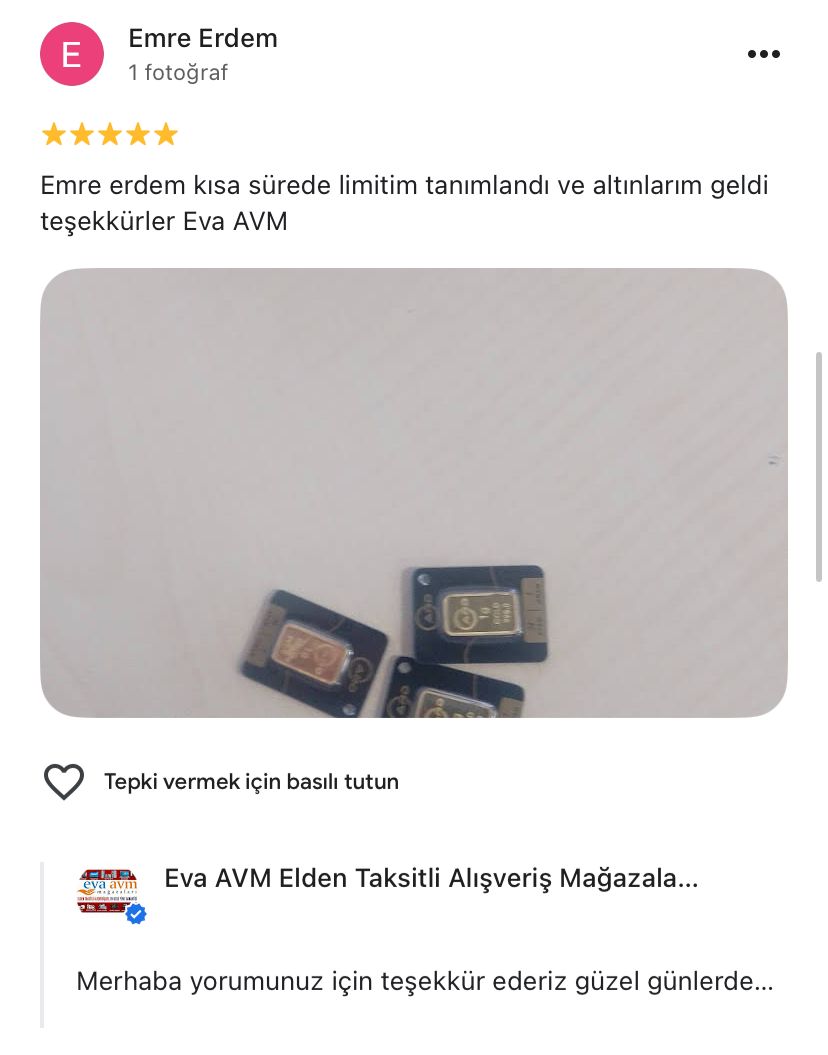 Google yorum görseli - Emre Erdem