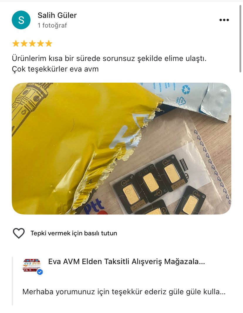 Google yorum görseli - Salih Güler