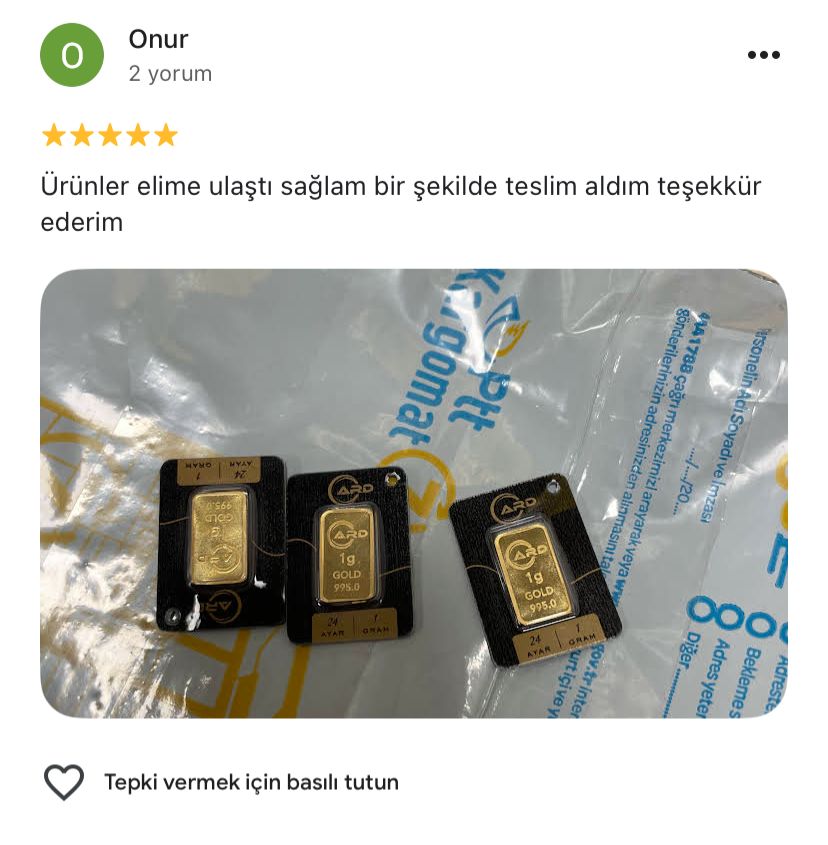 Google yorum görseli - Onur