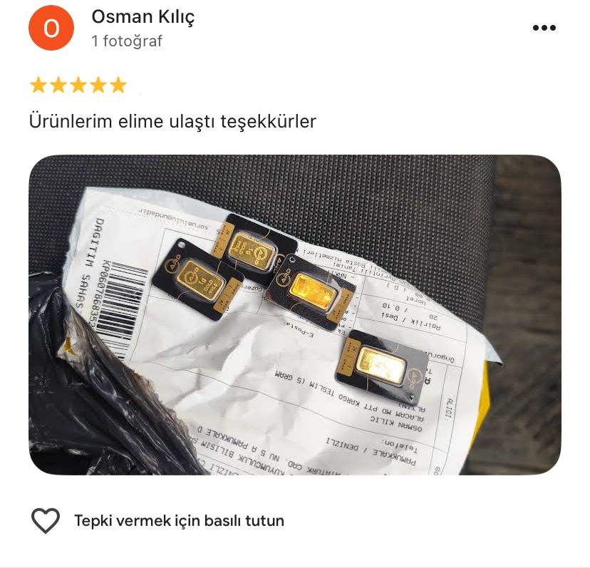 Google yorum görseli - Osman Kılıç