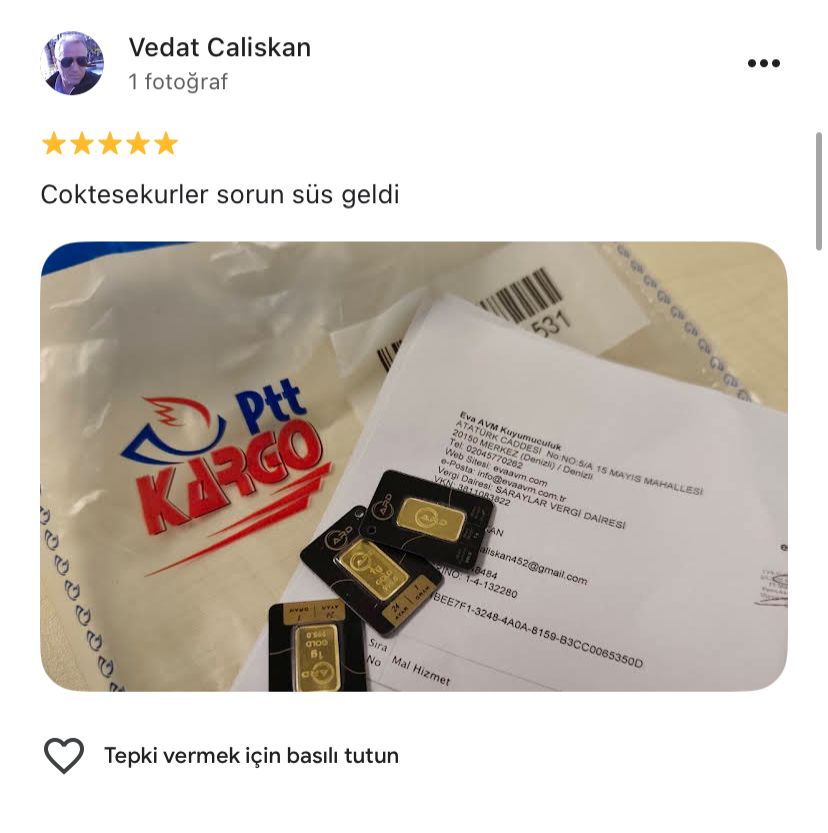 Google yorum görseli - Vedat Caliskan