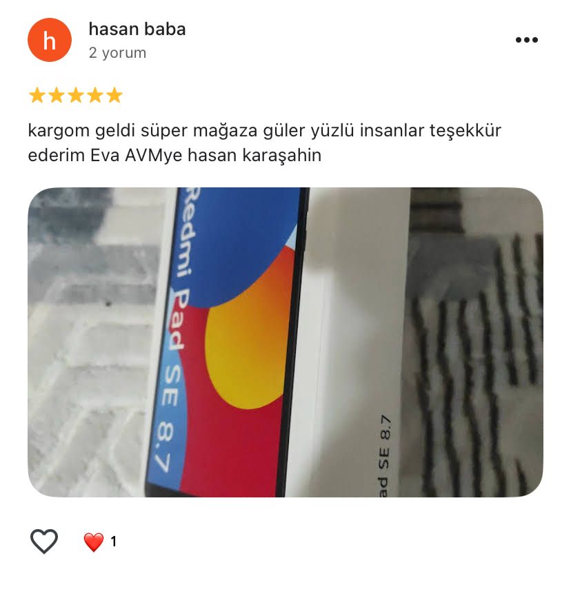 Google yorum görseli - hasan baba