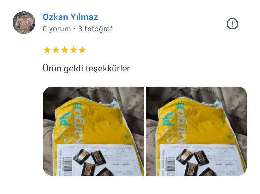 Google yorum görseli - Özkan Yılmaz