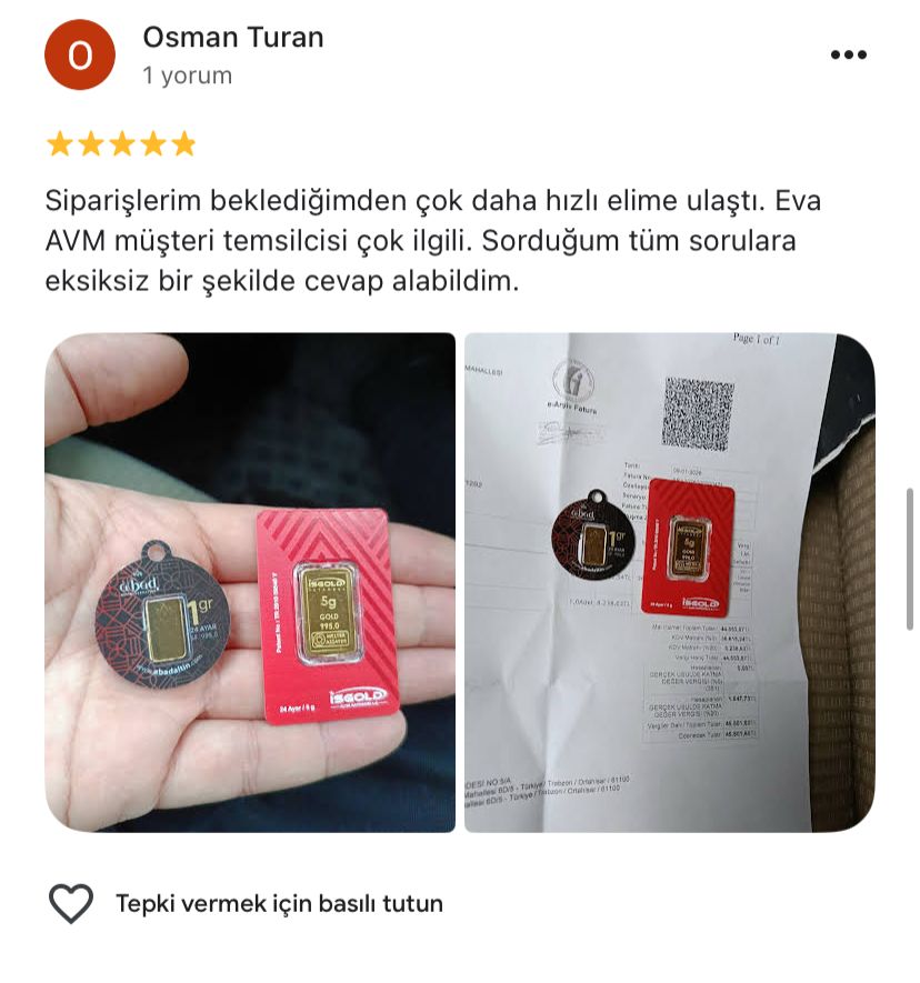 Google yorum görseli - Osman Turan