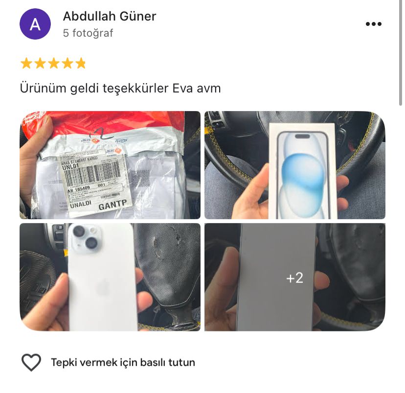 Google yorum görseli - Abdullah Güner
