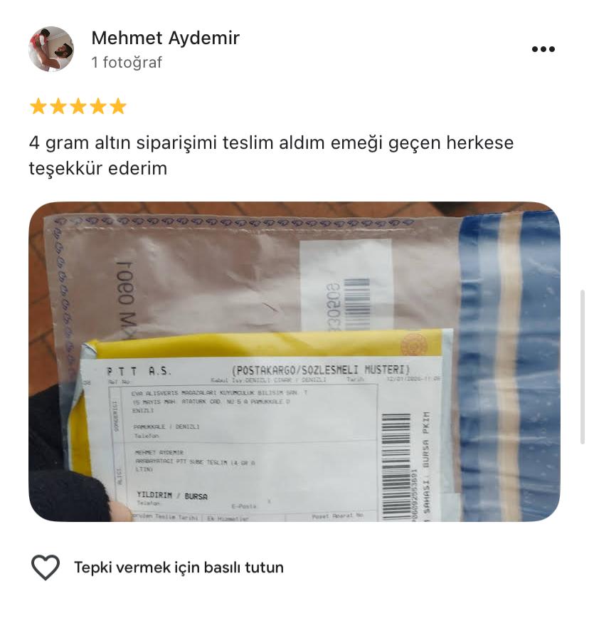 Google yorum görseli - Mehmet Aydemir