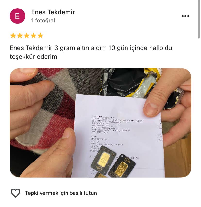 Google yorum görseli - Enes Tekdemir