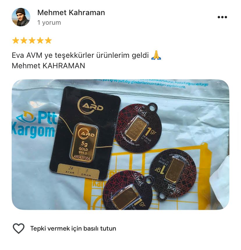 Google yorum görseli - Mehmet Kahraman