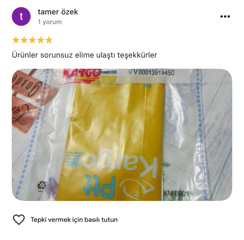 Google yorum görseli - tamer özek