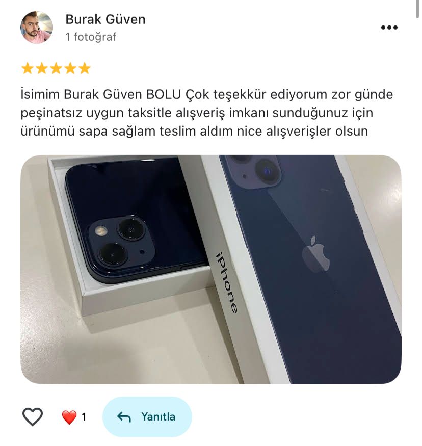 Google yorum görseli - Burak Güven