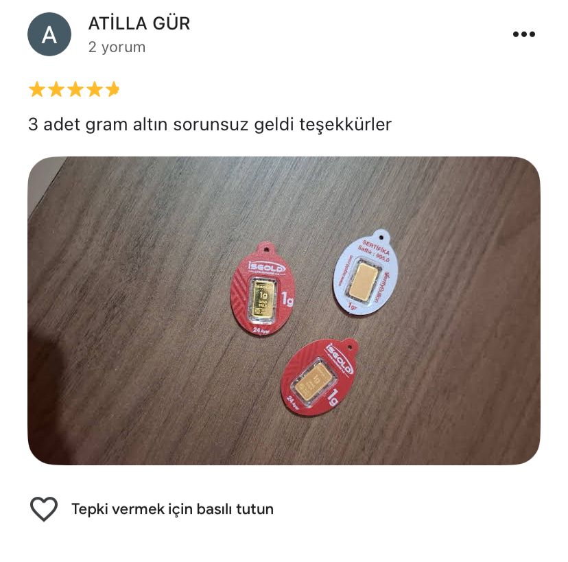 Google yorum görseli - ATİLLA GÜR