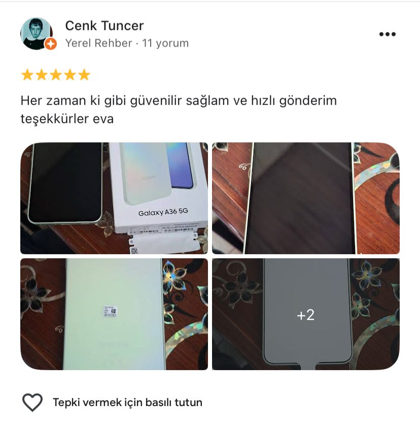 Google yorum görseli - Cenk Tuncer