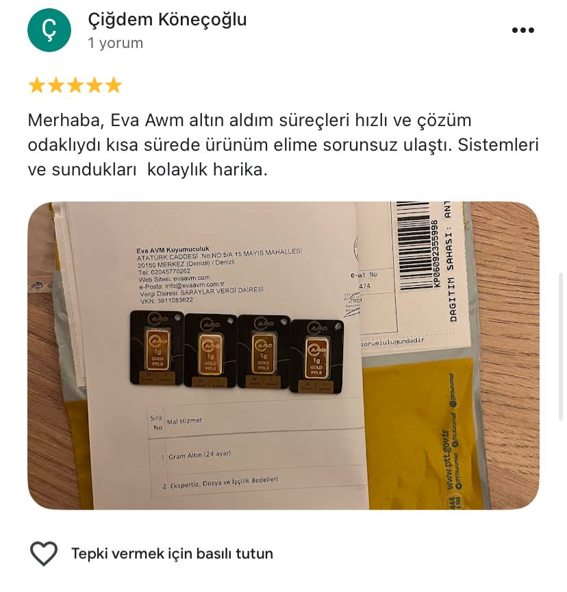 Google yorum görseli - Çiğdem Köneçoğlu 