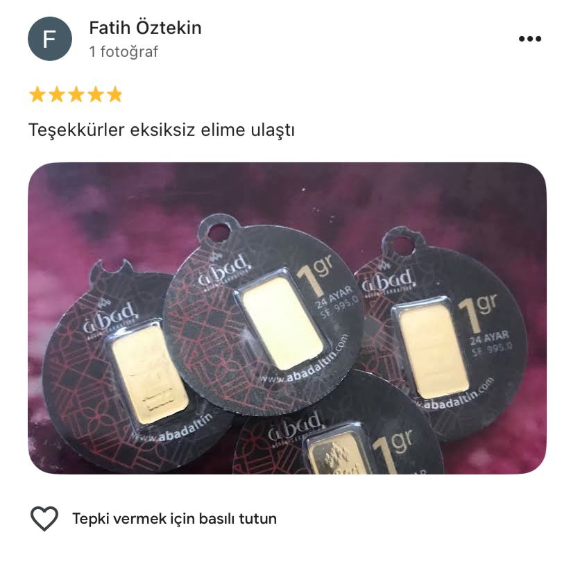 Google yorum görseli - Fatih Öztekin